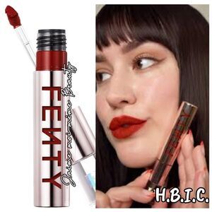 FENTY liquid lipstick in H.B.I.C. (POWER RED)